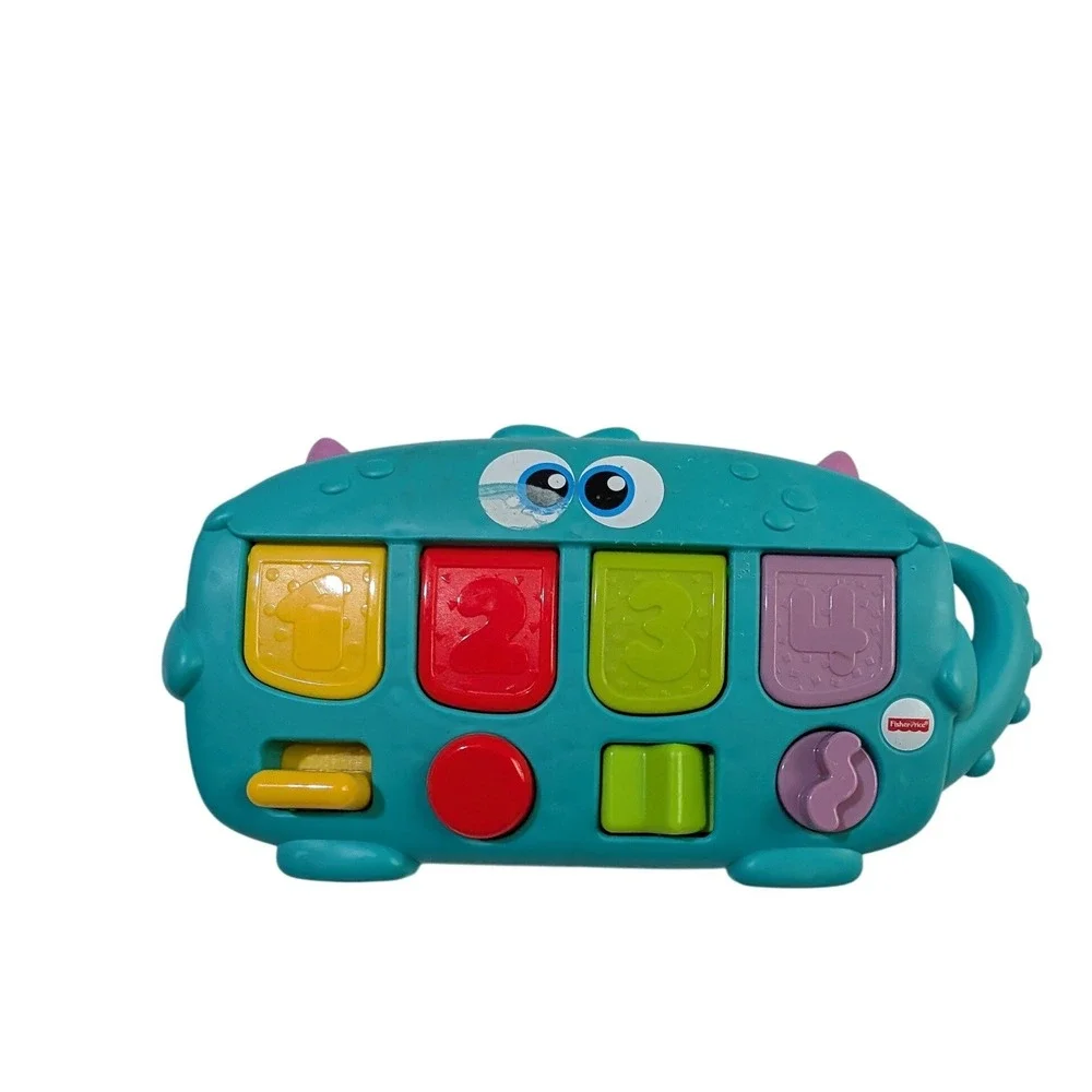 Fisher Price Silly Monster Pop-Up Toy DYM89 Teal Blue Educational Toddler Toy